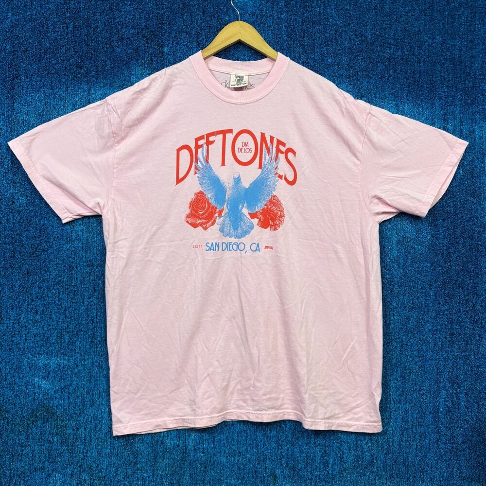 Deftones Dia De Los Deftones Rock Pink T-Shirt Size 2XL
